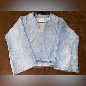 POLO RALPH LAUREN Relaxed Fit Cotton-Linen Twill Top